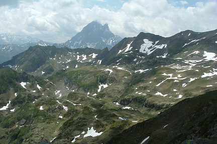 Pic d'Er : vue sur le pic du Midi d'Ossau