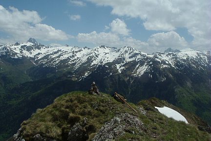 Sommet de Couecq (2012 m) : panorama sur le Midi d'Ossau et Anayet