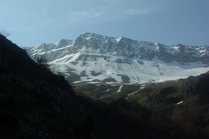 Pic du Moulle de Jaüt depuis la cabane Escalac et le col de Jaüt