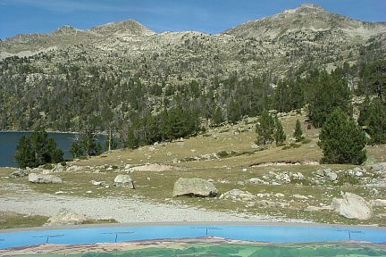 Pics de Madamète et d'Estibère vus du lac d'Aubert (2150 m)