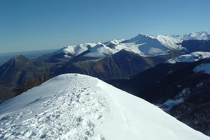 Le pic du Moulle de Jaüt vu de la crête de Saubajot (1651 m)