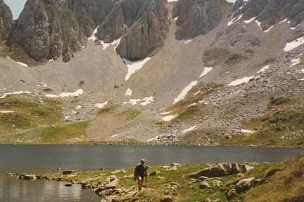 Le pic de Laraille vu du lac de Acherito (1875 m)