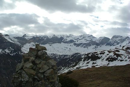 Sommets du cirque de Troumouse depuis le Turon de Pouey Boucou