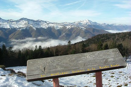 Table d'orientation du col de Hourrières, face au pic d'Orhy