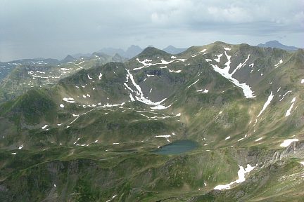 Soum d'Aas et pic d'Auliou vus du pic d'Aule