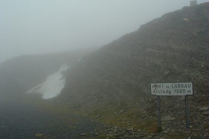 Mauvais temps au Port de Larrau (1585 m)
