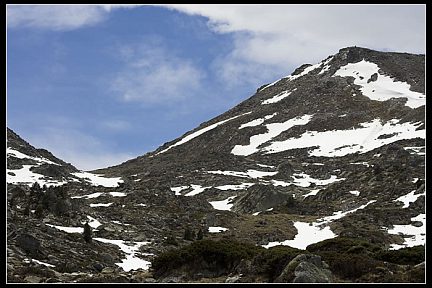 Col de Madamète vu des lacs de Madamète