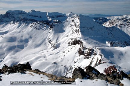 Le Vertice vu depuis le pic d'Anayette