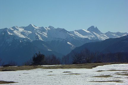 Pic Soulaing (1589 m) : vue sur le pic du Midi d'Ossau