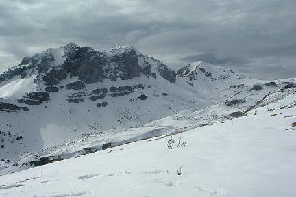 Pic Montagnon et pic Mailh Massibé vus de la crête de Sède de Pan