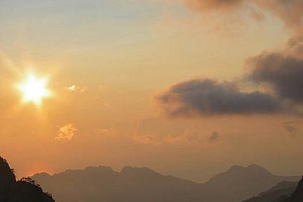 Coucher de soleil sur la terrasse du C arrozzu