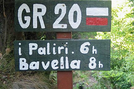 Panneau du GR 20