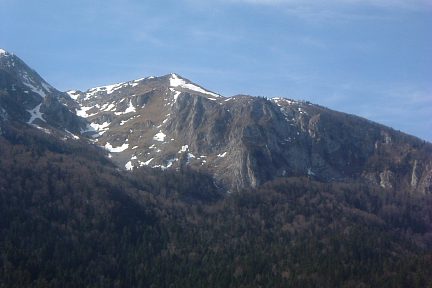 Le pic de l'Ourlène depuis le plateau de la Técouère