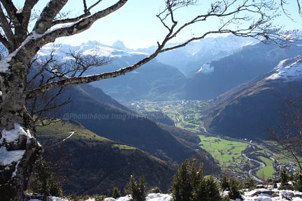Vallée d'Ossau depuis pène de Béon