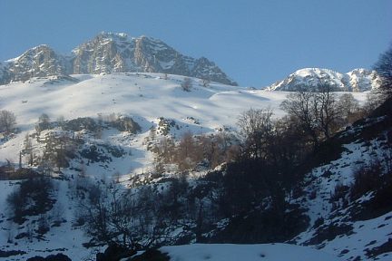 Col de Lallène et crête de Coos, vus de l'Escalac
