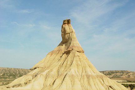 Sculpture naturelle dans le désert des Bardenas Reales