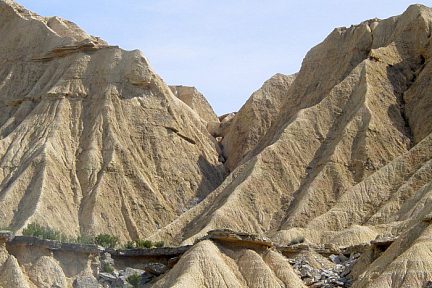 Travail de l'érosion dans le désert des Bardenas