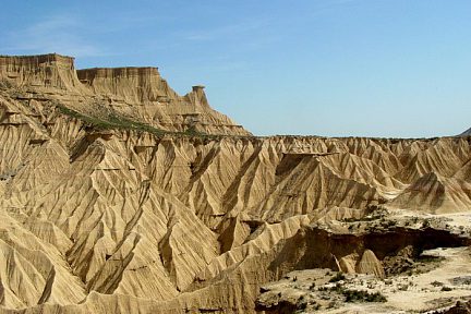 Relief très esthétique du désert des Bardenas