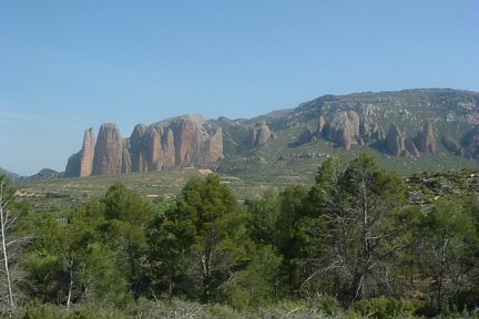 Vue d'ensemble des Mallos de Riglos