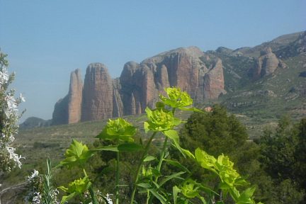 Les Mallos de Riglos, monolithes de poudingue, hauts lieux de l'escalade