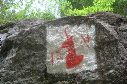 Balise du Parc National des Pyrénées à Bious-Artigues