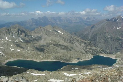 L'embalse de Brazato vu du pico de Bacias