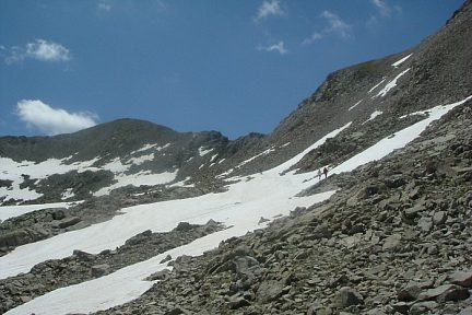 La face Nord-Est du pico de Bacias