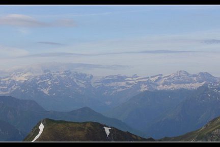 Le massif de Gavarnie vu du sommet du pic du Leviste
