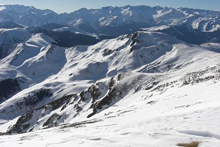 Depuis le pic de Bacanère (2193 m), les sommets du Sud-Luchonnais