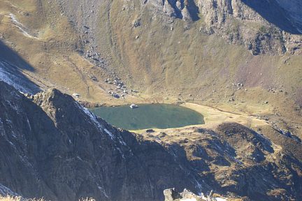 Le lac d'Anglas depuis le pic du Sanctus