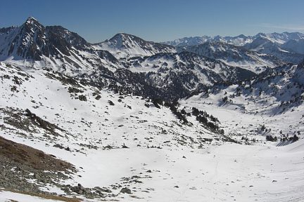 Depuis le col de Barèges, les pics de Bastan et le Pichaley