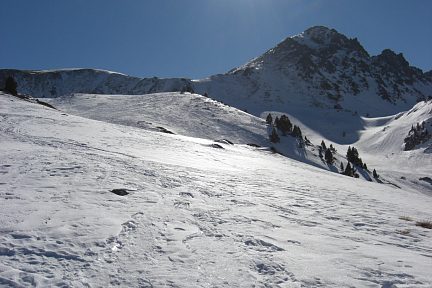 Le pic de Gourguet en montant vers le col de Barèges