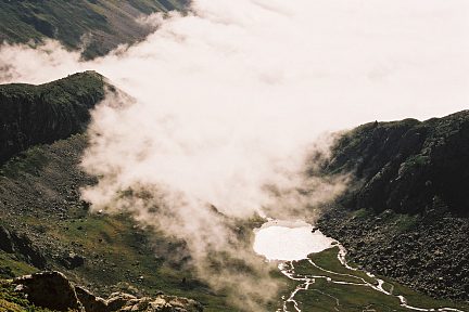 Le lac de Cestrède depuis le pic du lac noir