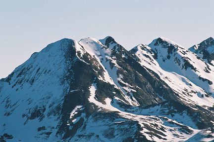 Le Soum et le pic de Léviste, depuis le Viscos