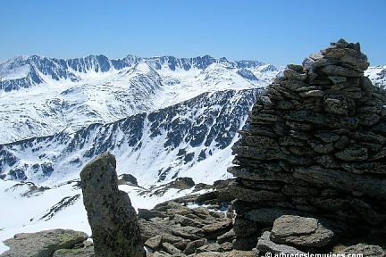 Vue sur l'Andorre depuis le pic de Nérassol (2633 m)