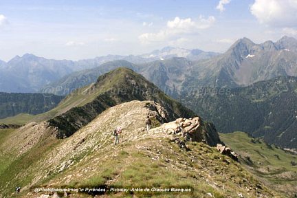 Descente du Pichaley par l'arête de Graouès Blanques
