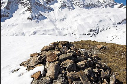 Cairn au sommet du pic de la Pahule