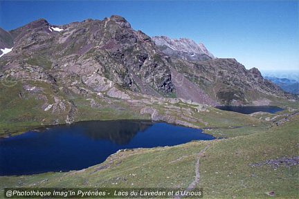 Les lacs du Lavedan et d'Uzious vus du col d'Uzious