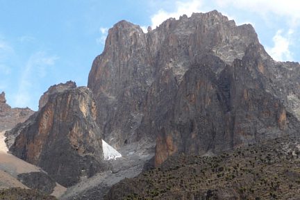 Mont Kenya, la face nord depuis Shipton Camp