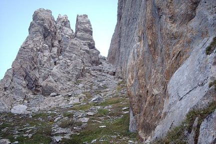 Petit Gabizos, sous le col le Pourtet vers la Brèche Edouard