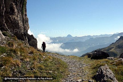 Le Pas d'Azuns, bois du Braca d'Azuns et pic du Midi d'Ossau
