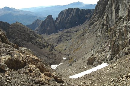 Pico Posets, du collado del Diente vers l'Espalda de Posets