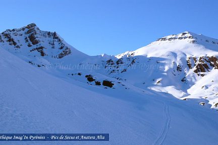 Sommets du Secus et de l'Anatera Alta depuis le plateau d'Aygue Torte
