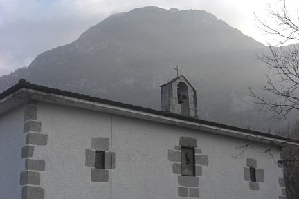 Le Txindoki depuis l'ermitage de Larraitz