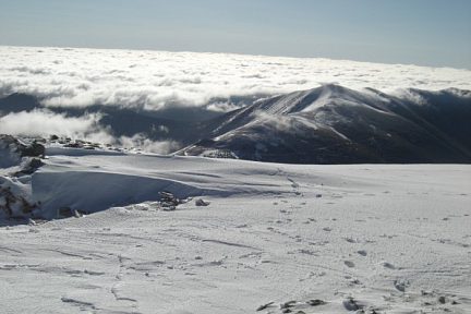 Sommet du Cerro San Lorenzo et mer de nuages