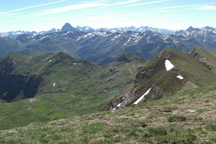 Pic du Midi d'Ossau et Balaïtous vus du pic d'Arlet