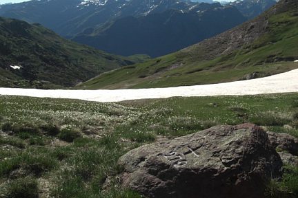 Pic du Midi d'Ossau et Balaïtous depuis le col de la Contende