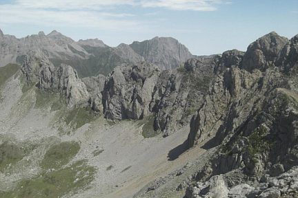 Pics d'Anie, de la Countende et Billare depuis le Mallo de las Foyas