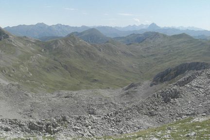 Balaïtous et pic du Midi d'Ossau vus du Mallo de las Foyas