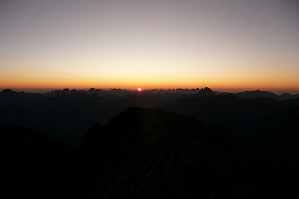 Coucher de soleil depuis le Garmo Negro